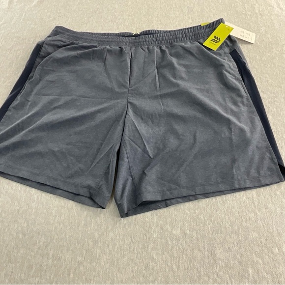 ALL IN MOTION 100% POLYESTER QUICK DRY LINED 9” MEN’S RUN SHORTS XXL BLUE GRAY - Picture 2 of 15
